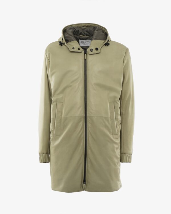 Flyer salvia parka in pelle premium