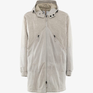 Londra Parka in pelle e nylon