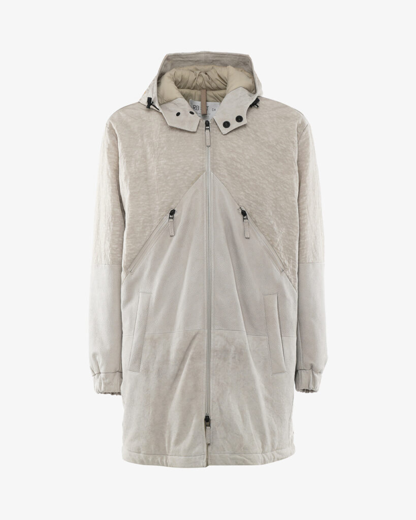 Londra Parka in pelle e nylon