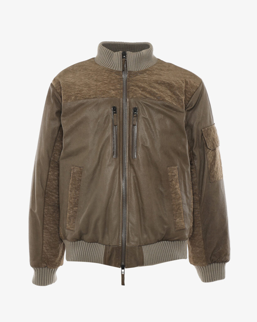 EMA Bomber pelle e nylon