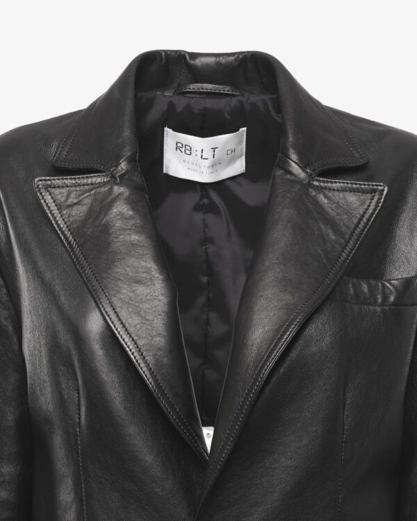 BLAZER IN PELLE NERO - immagine 3